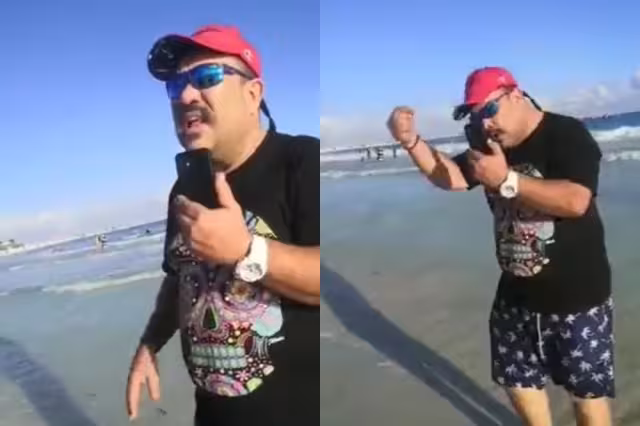 La presunta víctima de abuso policiaco en Playa Fórum de Cancún alegó que al ser las playas federales, nada le impedía llevar a su pero