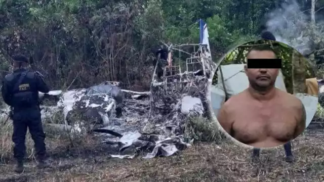 La aeronave donde llegó 'El Lacandón' a la zona limítrofe entre Quintana Roo y Belice, fue incendiada