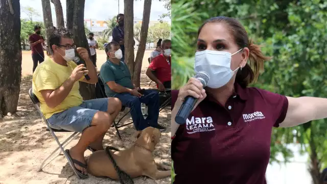 El hombre decidió mostrar su inconformidad hacia Mara Lezama