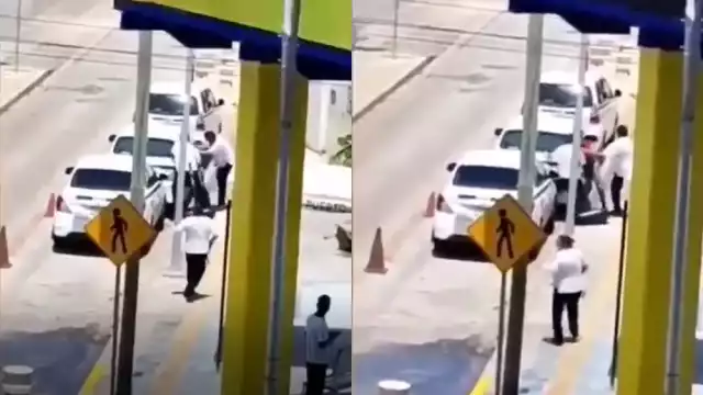 En el video se observa la golpiza que los taxistas propinaron a un joven en Puerto Juárez, perteneciente a Cancún