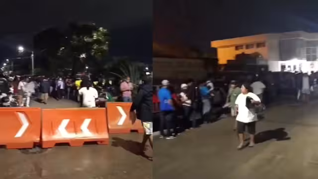 La fila de personas rodeó el Domo de la Región 94, donde se realizará la vacunación anticovid de rezagados en Cancún