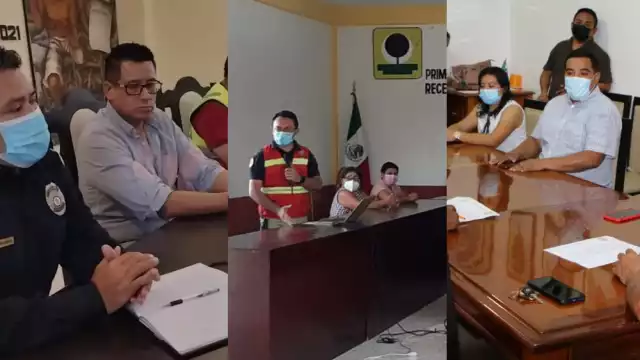 Los Comités Municipales en Caso de Huracanes de Felipe Carrillo Puerto José María Morelos y Lázaro Cárdenas sesionaron esta mañana