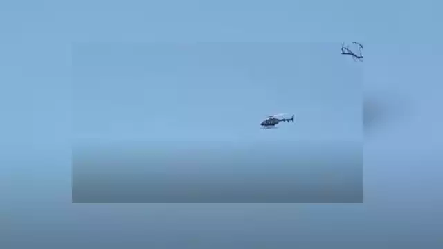 El helicóptero Águila I  voló sobre el recinto