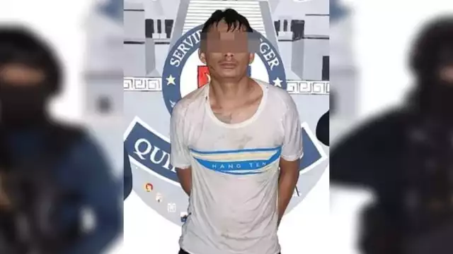 El detenido fue sacado de un cenote y puesto a disposición de la Fiscalía General de Quintana Roo en Playa del Carmen por posesión de arma de fuego