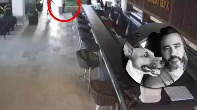 Federico Mazzoni recibió a dos personas que lo esperaban dentro de las instalaciones de Mamita's Beach Club en la Riviera Maya