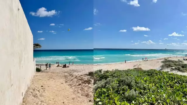 El acceso a Playa San Miguelito está oculto en una de las calles aledañas al Boulevard Kukulcán de la Zona Hotelera de Cancún