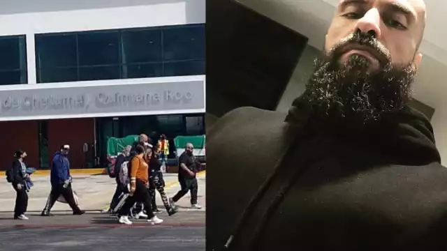 Babo, de Cartel de Santa, llegó este viernes a Quintana Roo para pasar el fin de semana en sus cabañas cercanas a la Laguna de Bacalar