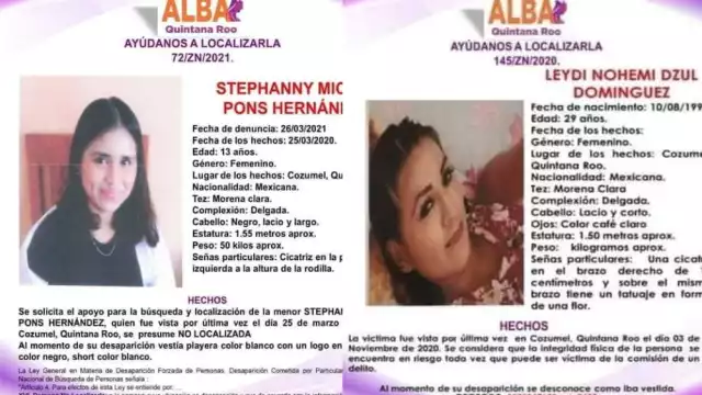 Las mujeres no aparecen; ambas desaparecieron en Cozumel