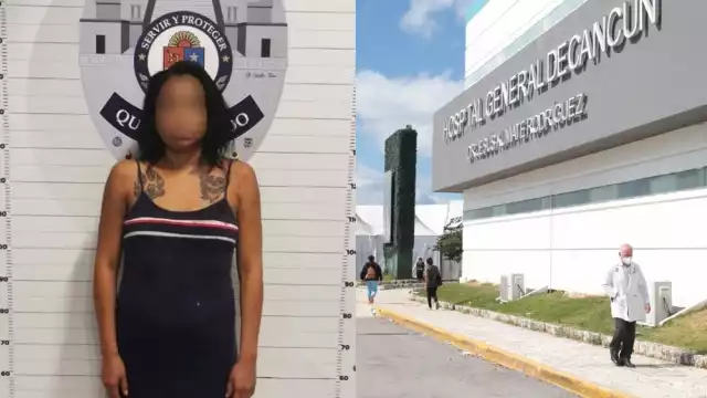 La mujer fue quien llamó al 911 para solicitar una ambulancia, en la que su esposo y agresor llegó con vida, pero minutos después, falleció dentro del Hospital General de Cancún