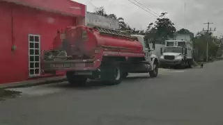La unidad que usan los bomberos contra los incendios en Carrillo Puerto, permanece parada en el taller, sin que se sepa cuándo regresará a su funcionamiento