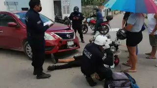 El conductor fue atendido por la Cruz Roja