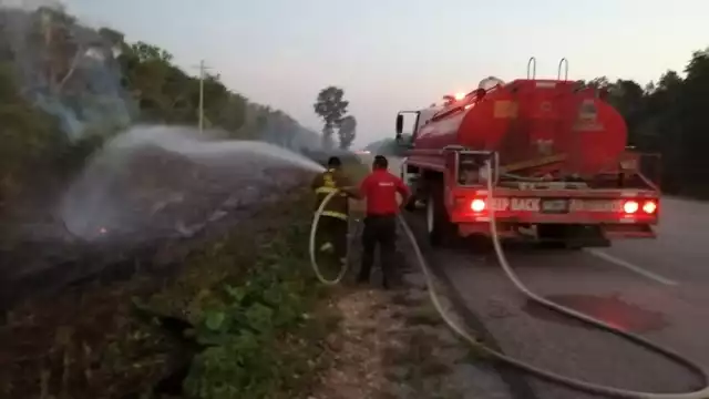 los bomberos acudieron a apagar las llamas