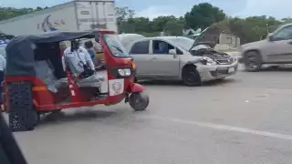 Ambos vehículos fueron enviados al corralón de Escárcega