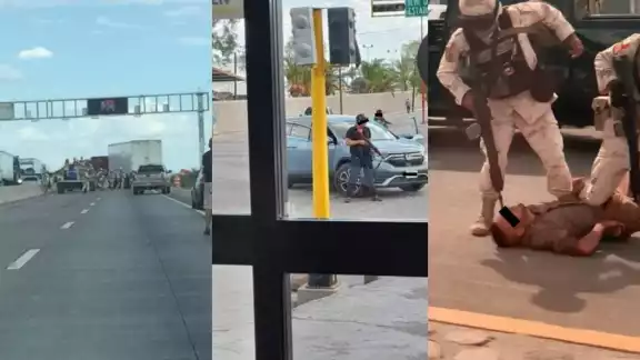 Los accesos a los municipios de Altar, Caborca y Pitiquito, fueron tomados por hombres armados quienes atravesaron vehículos y trailers, además de arrojar “pincha llantas.