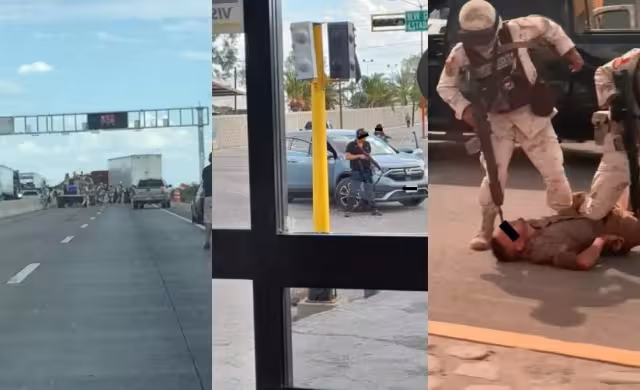 Los accesos a los municipios de Altar, Caborca y Pitiquito, fueron tomados por hombres armados quienes atravesaron vehículos y trailers, además de arrojar “pincha llantas.