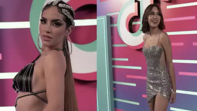 Kimberly Loaiza y Dominik Reséndez lucieron espectaculares en la alfombra azul. Foto: Televisa