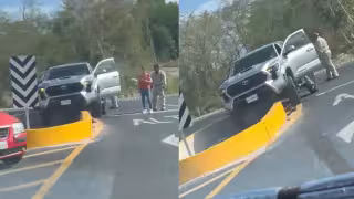 Camioneta termina en camellón por exceso de velocidad en la Escárcega-Villahermosa