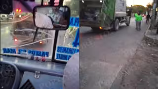 Accidente entre Ruta 44 y camión de basura deja a trabajadora presuntamente lesionada en avenida Nichupté de Cancún