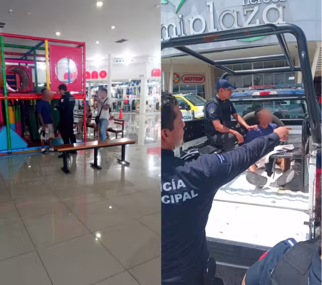 La persecución generó alarma entre las familias que se encontraban en la plaza