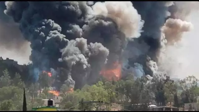 Una fuerte explosión se registró en puebla en un taller de pirotecnia