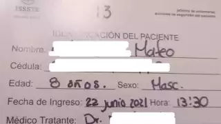 Con pocas posibilidades de recuperarse, Mateo fue ingresado de urgencia