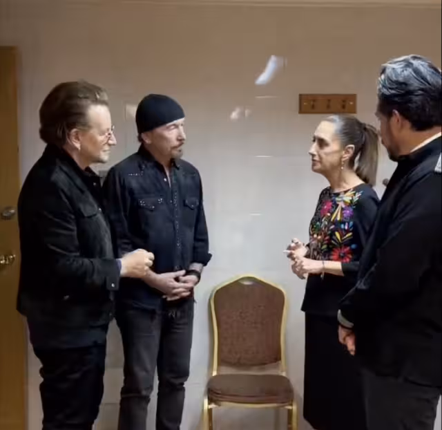 La visita de la. banda con la presidenta