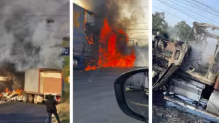 Quema de vehículos y bloqueos tras operativo en Tapalpa, informó el Gobernador