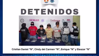 Detuvieron a cuatro sujetos con  228 dosis de estupefacientes en Cancún