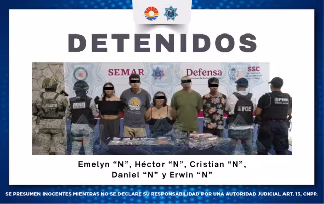 Los detenidos fueron presentados por las autoridades.
