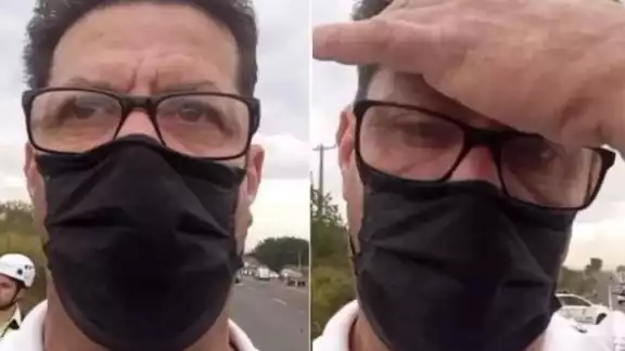El reportero Alberto Balssari lamentó lo sucedido, pero continuó con su trabajo. Foto: Especial El reportero Alberto Balssari lamentó lo sucedido, pero continuó con su trabajo. Foto: Especial