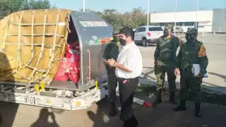 Las dosis viajaron a través del servicio de mensajería DHL
