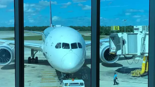 De los vuelos de llegada en el aeropuerto de Cancún, 147 de ellas son de destinos internacionales