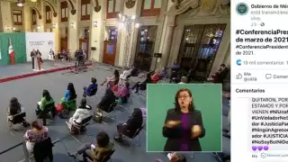 Mujeres protestan de forma virtual en el Día Internacional de la Mujer.