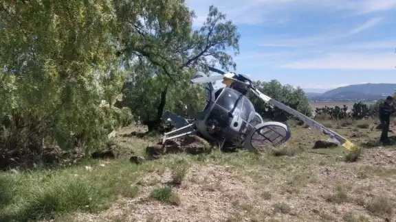 Helicóptero siniestrado en Hidalgo