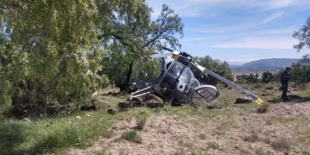 Helicóptero siniestrado en Hidalgo