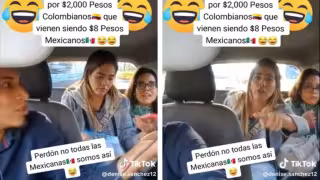 Turistas mexicanas se vuelven virales por 8 pesos: tienen altercado con taxista en Colombia
