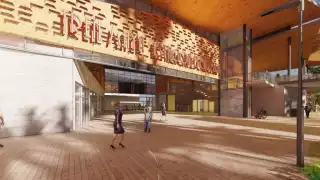 Esta es una representación de cómo lucirá la estación del Tren Maya en Escárcega