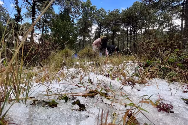 En algunos puntos de la Ciudad de México nevó durante las últimas horas