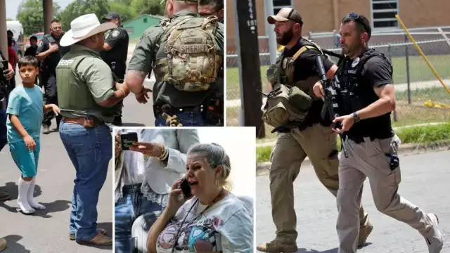 Los padres de familia llegaron a la escuela primaria en Texas tras el tiroteo donde murieron 15 personas