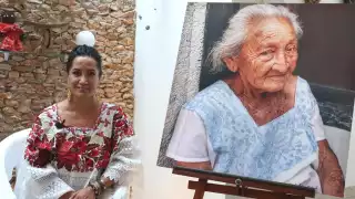 La muestra la integran 21 fotografías, editadas digitalmente e impresas sobre tela