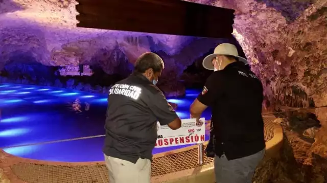 Personal de la Secretaría de Protección Civil de Solidaridad suspendió el área donde Leonardo sufrió el accidente