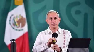 Hugo López-Gatell, durante una de las conferencias vespertinas