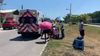 La motociclista no quiso ser trasladada a un hospital