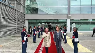 Beatriz Gutiérrez Müller y Marcelo Ebrard acuden a toma de protesta de Gustavo Petro en Colombia