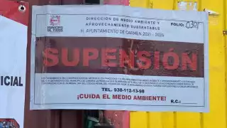 Los sellos de suspensión de labores fueron aplicados por el Ayuntamiento de Ciudad del Carmen
