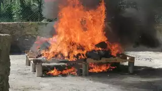 FGR de Quintana Roo y Sedena incineran más de 200 kilos de narcóticos