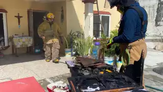 Un incendio se reportó en el domicilio ubicado sobre la calle 53 A entre la calle 66 y la calle 68 en la colonia Morelos