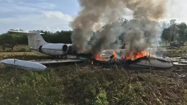 Algunos narcojets han sido incendiados por sus tripulantes para eliminar pruebas del traslado de droga en Quintana Roo