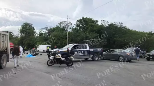 Autoridades acordonaron la avenida Huayacan para el levantamiento del cuerpo