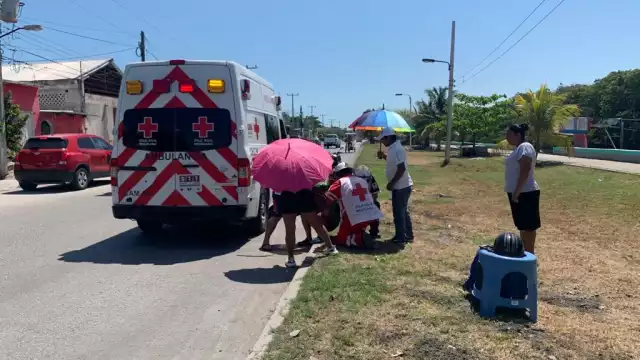 La motociclista no quiso ser trasladada a un hospital